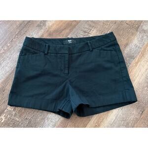 Mossimo Black Stretch Cuffed Shorts Size 8 Cotton